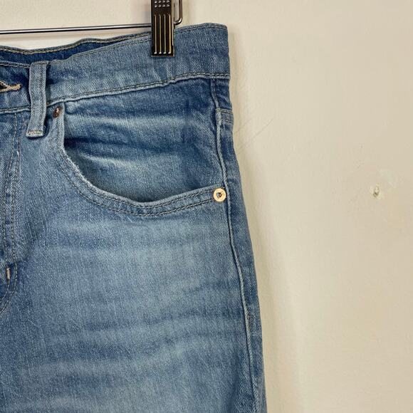 Gap Denim Ankle Flare High Rise Cropped Distressed Stretch Light Jeans 28 6 - Picture 4 of 16